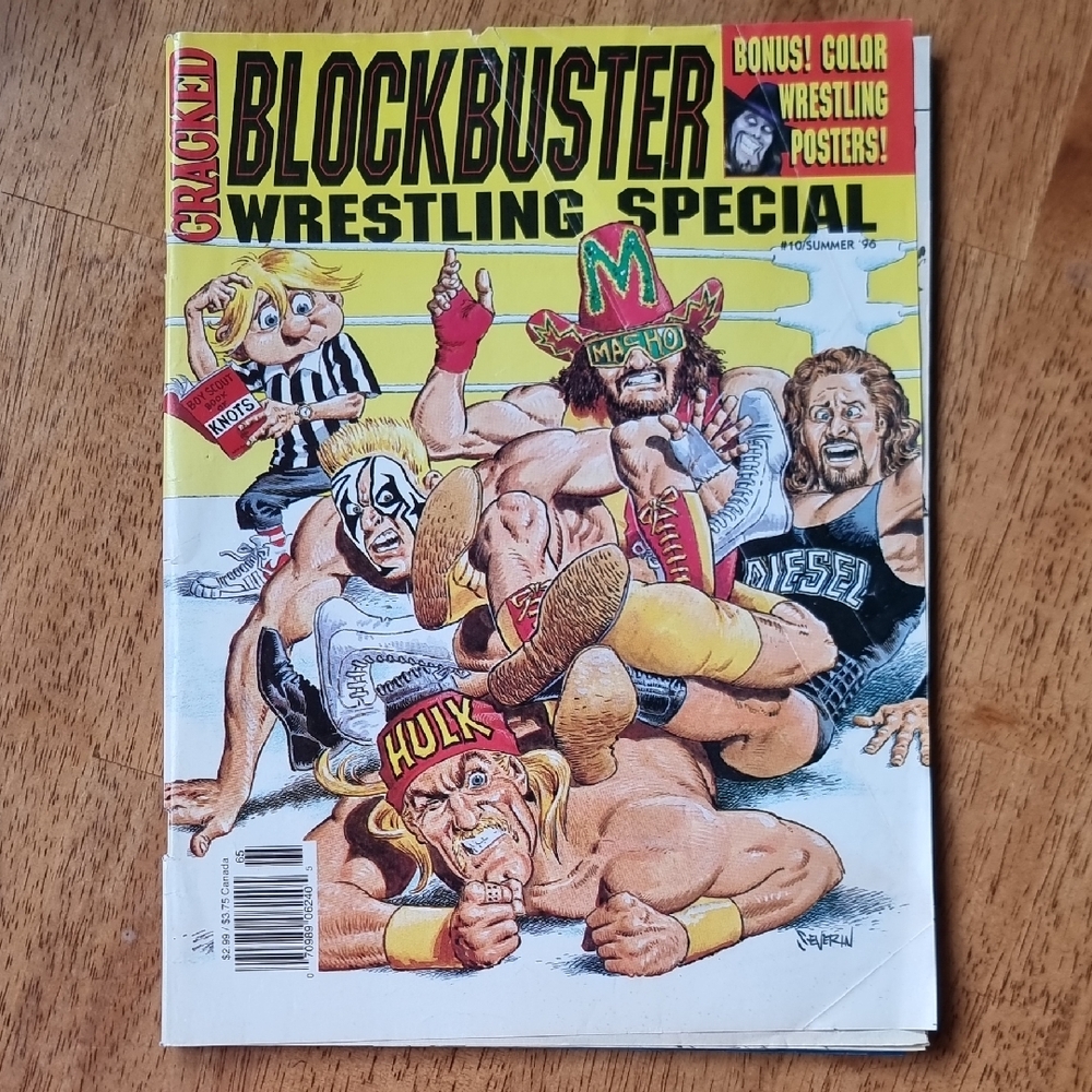 Cracked Magazine Summer 1996 #10 Blockbuster Wrestling Special